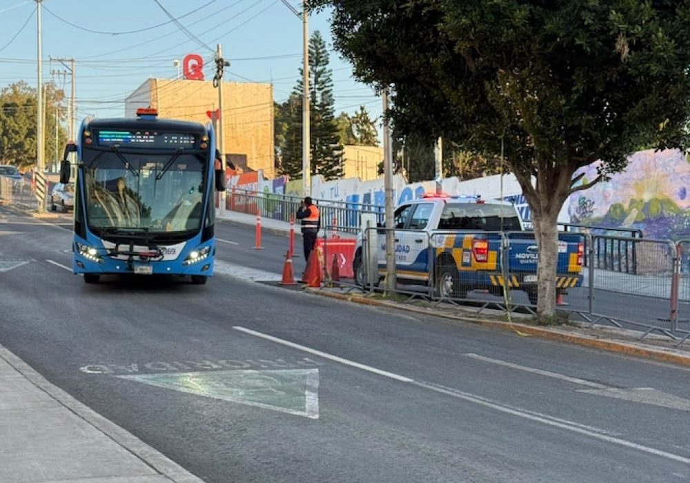 Anuncia Gerardo Cuanalo el regreso a la normalidad del sistema Qrobus en El Cerrito
