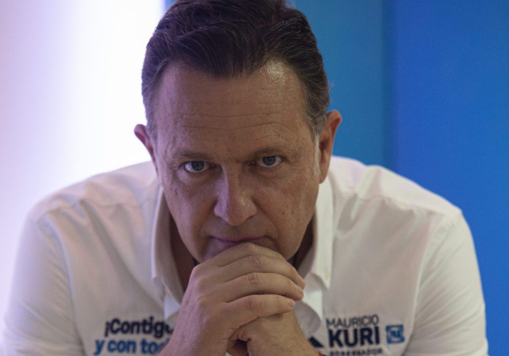 5 de mayo de 2021.- Mauricio Kuri, candidato a la gubernatura del estado por el PAN y el partido Querétaro Independiente durante encuentro con medios de comunicación.